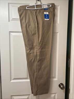 Men's Greg Norman Khaki  Pants - Classic Flat Front